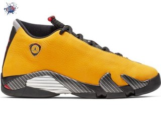 Meilleures Air Jordan 14 (GS) Retro "Reverse Ferrari" Jaune Or (BV1218-706)