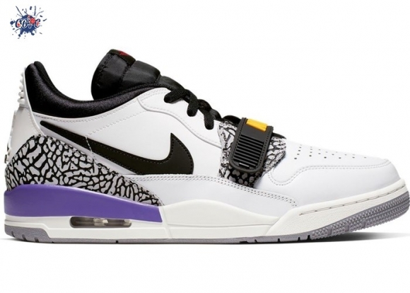 Meilleures Air Jordan Legacy 312 Low "Lakers" Noir Blanc Pourpre (CD7069-102)