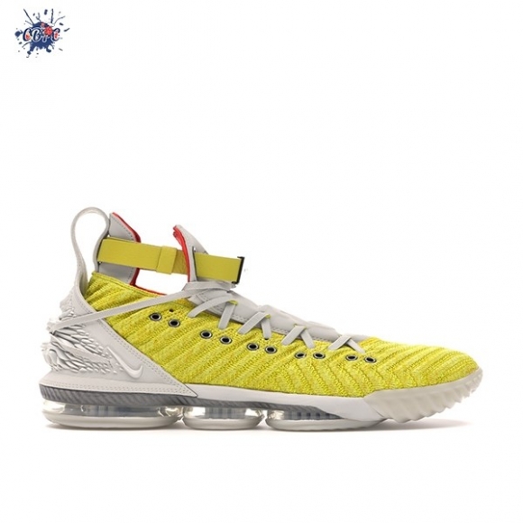 Meilleures Nike Lebron XVI 16 Harlem Fashion Row "Harlem Stage" Blanc Jaune (CI1144-700)