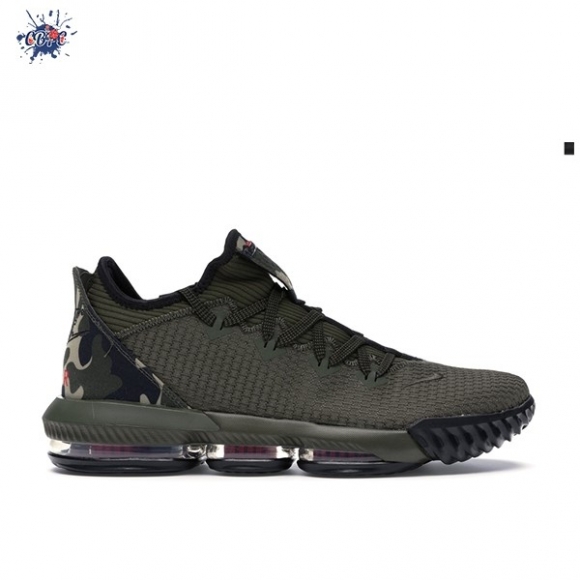 Meilleures Nike Lebron XVI 16 Low Noir Olive (CI2668-300)