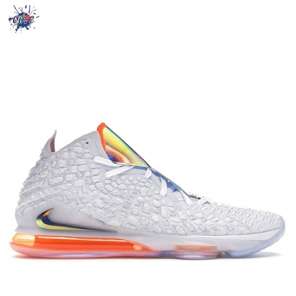 Meilleures Nike Lebron XVII 17 "Future Air" Blanc Gris Orange (CT3843-100)