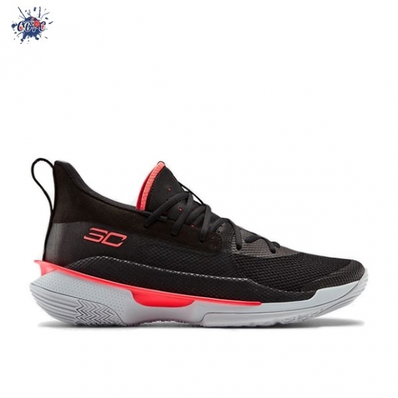 Meilleures Under Armour Curry 7 (GS) "Beta Red" Noir (3022113-001)