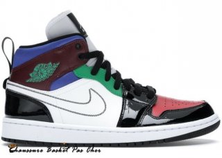 Air Jordan 1 Mid Se Noir Blanc "Multi Couleur" (W) Noir Blanc (DB5454-001)