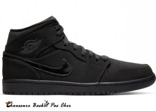 Air Jordan 1 Mid Triple Noir 2020 (554724-056)