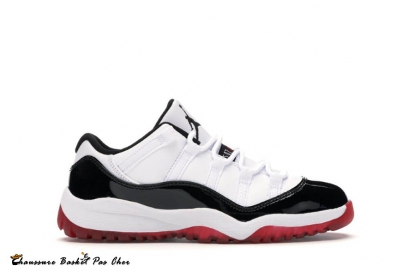 Air Jordan 11 Retro Low"Concorde BRouge" (Ps) Rouge Noir (505835-160)