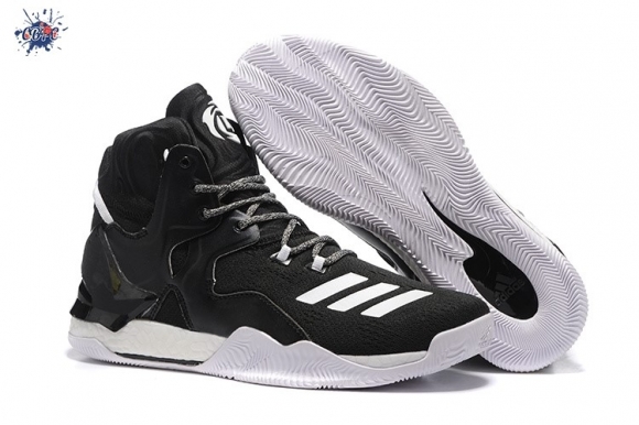 Meilleures Adidas Derrick Rose 7 Noir Blanc