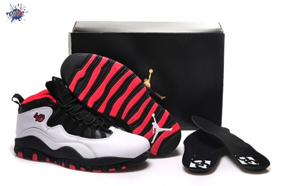 Meilleures Air Jordan 10 Rouge Noir Blanc