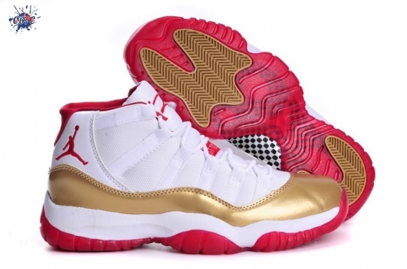 Meilleures Air Jordan 11 Blanc Or Rouge