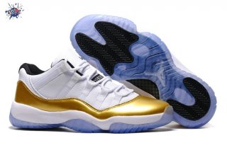 Meilleures Air Jordan 11 Blanc Or