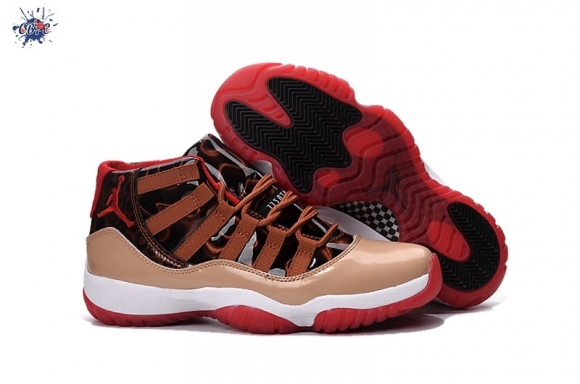 Meilleures Air Jordan 11 Marron Rouge