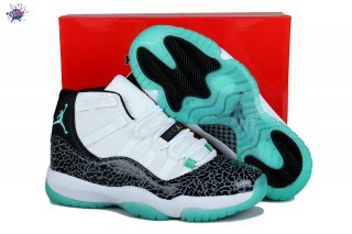 Meilleures Air Jordan 11 Noir Blanc Vert