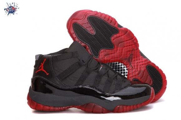 Meilleures Air Jordan 11 Noir Gris Rouge