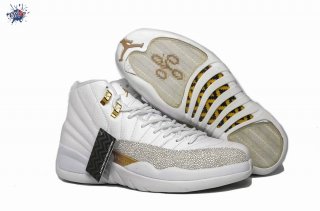 Meilleures Air Jordan 12 Blanc Or