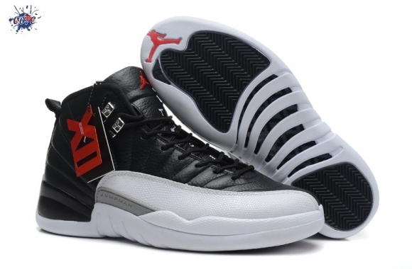 Meilleures Air Jordan 12 Noir Blanc Rouge