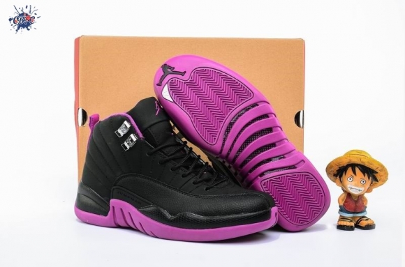 Meilleures Air Jordan 12 Noir Pourpre