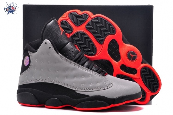 Meilleures Air Jordan 13 Gris Noir Orange