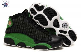 Meilleures Air Jordan 13 Noir Vert Blanc