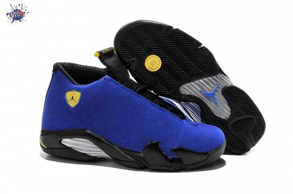 Meilleures Air Jordan 14 Bleu Noir