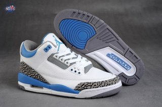 Meilleures Air Jordan 3 Blanc Bleu Noir