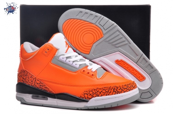 Meilleures Air Jordan 3 Orange Gris