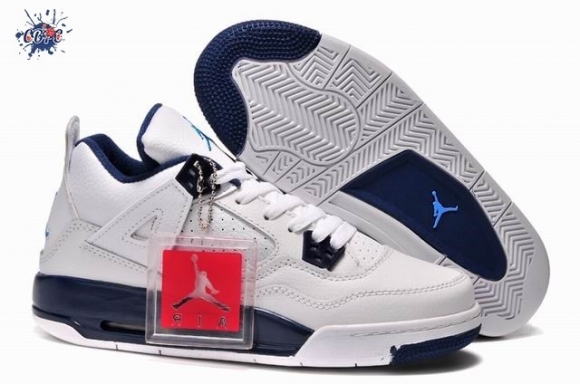 Meilleures Air Jordan 4 Blanc Bleu