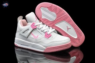 Meilleures Air Jordan 4 Blanc Rose Enfant