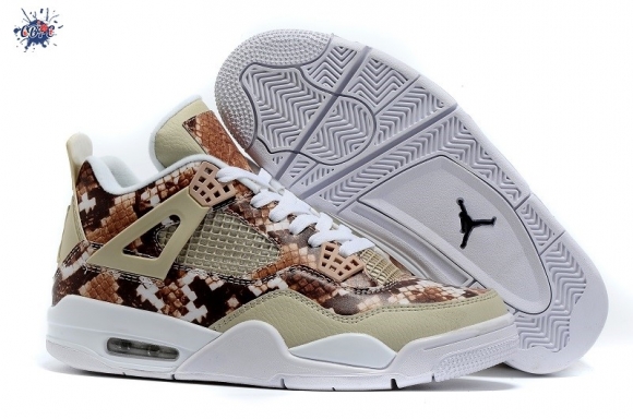 Meilleures Air Jordan 4 Marron Blanc