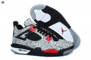 Meilleures Air Jordan 4 Noir Blanc Rouge