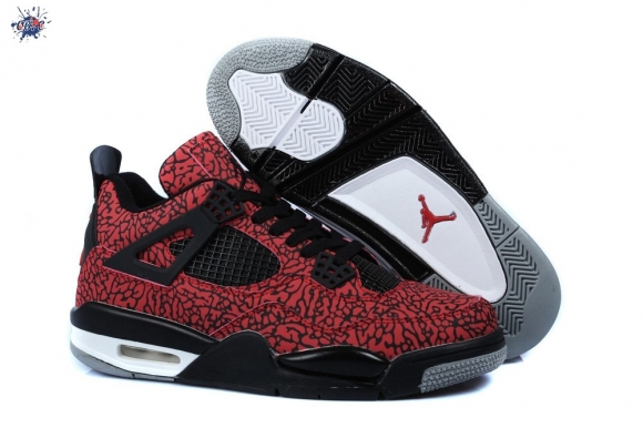 Meilleures Air Jordan 4 Rouge Noir Blanc