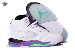 Meilleures Air Jordan 5 Blanc Noir Pourpre