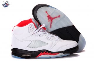 Meilleures Air Jordan 5 Blanc Noir Rouge