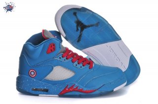 Meilleures Air Jordan 5 Bleu Rouge