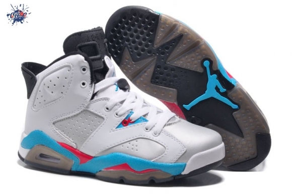 Meilleures Air Jordan 6 Blanc Bleu Rouge