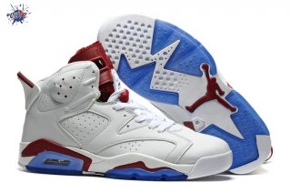 Meilleures Air Jordan 6 Blanc Rouge Clair Bleu