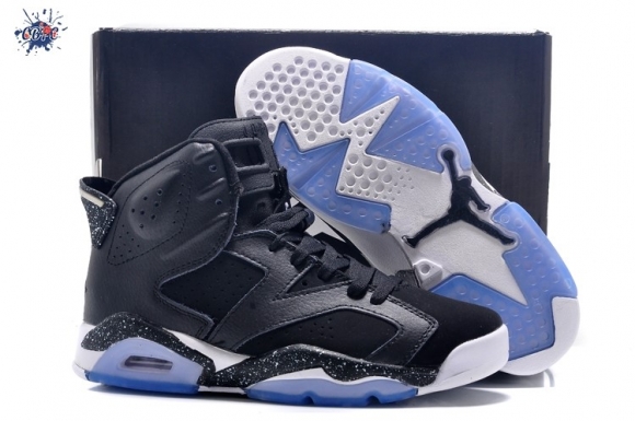 Meilleures Air Jordan 6 Noir Blanc Bleu