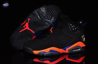 Meilleures Air Jordan 6 Noir Orange Bleu