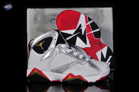 Meilleures Air Jordan 7 Blanc Argent Enfant