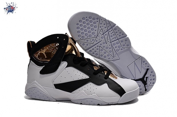 Meilleures Air Jordan 7 Noir Blanc Or