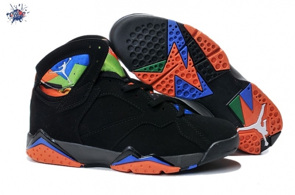 Meilleures Air Jordan 7 Noir Bleu Orange