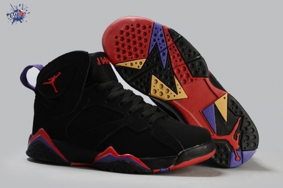 Meilleures Air Jordan 7 Noir Pourpre Orange