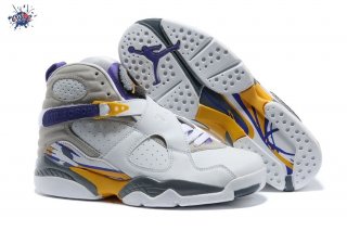 Meilleures Air Jordan 8 Blanc Gris Jaune