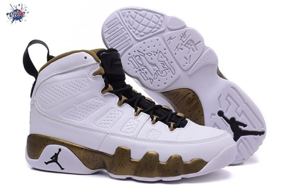 Meilleures Air Jordan 9 Blanc Or