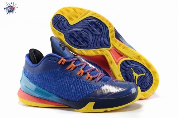 Meilleures Air Jordan Chris Paul 8 Bleu Jaune