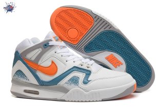 Meilleures Air Tech Challenge Blanc Bleu Orange