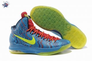 Meilleures Nike KD 5 Bleu Vert Rouge