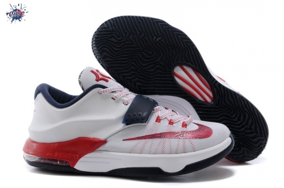 Meilleures Nike KD 7 Noir Blanc Rouge