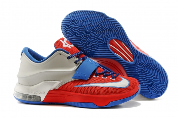 Meilleures Nike KD 7 Rouge Gris Bleu