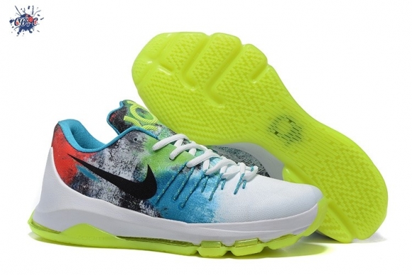 Meilleures Nike KD 8 Blanc Fluorescent Vert