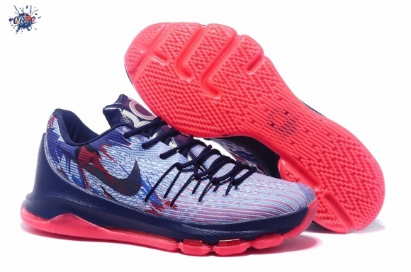 Meilleures Nike KD 8 Bleu Rouge