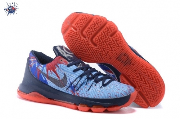 Meilleures Nike KD 8 Foncé Bleu Orange